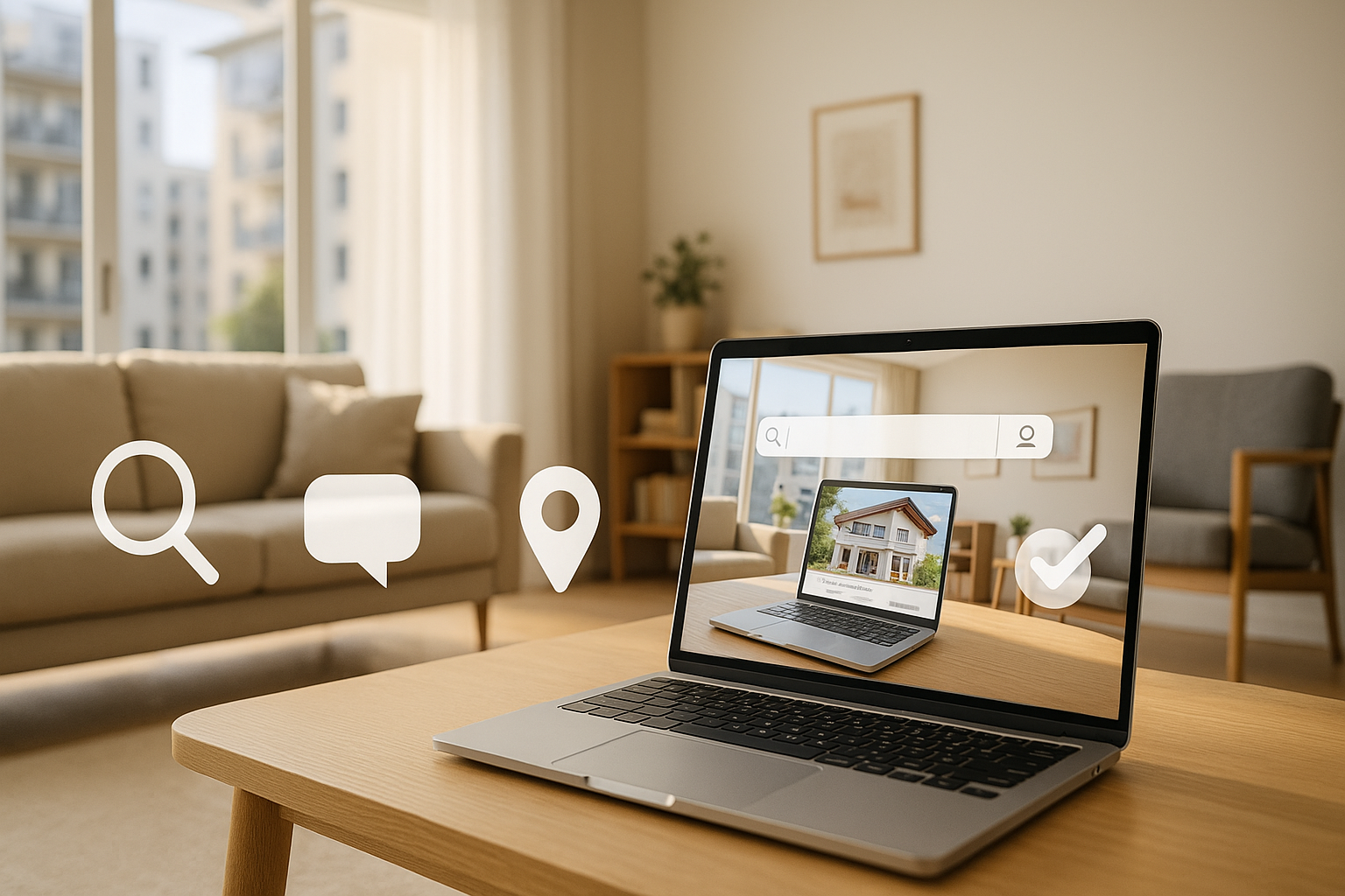 Laptop: Wohnung digital vermieten