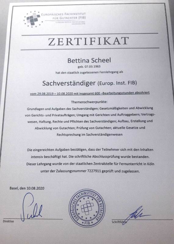 Zertifikat 1