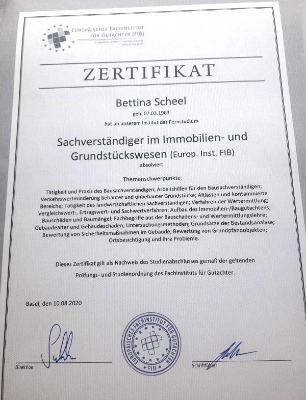 Zertifikat 2